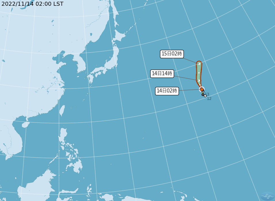 警示說明:颱風動態