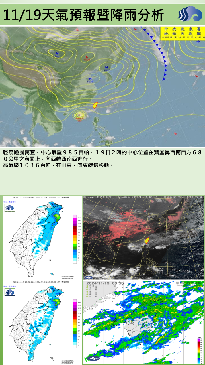 警示說明:日預報