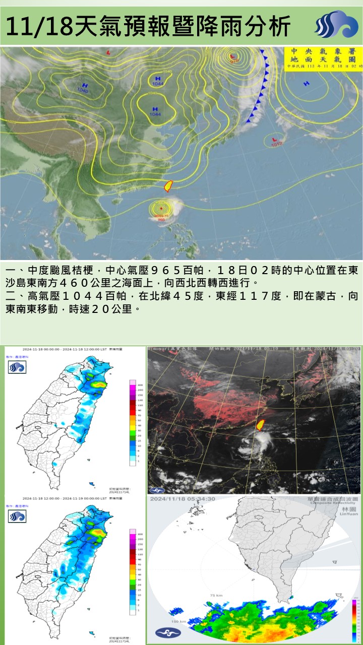 警示說明:天氣圖