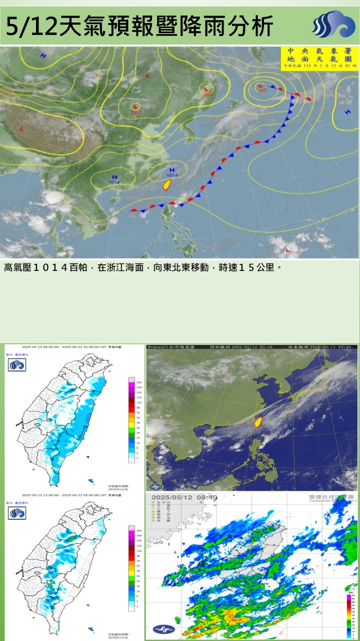 警示說明:受東北季風及鋒面殘留雲系影響，晨間氣溫仍偏涼
